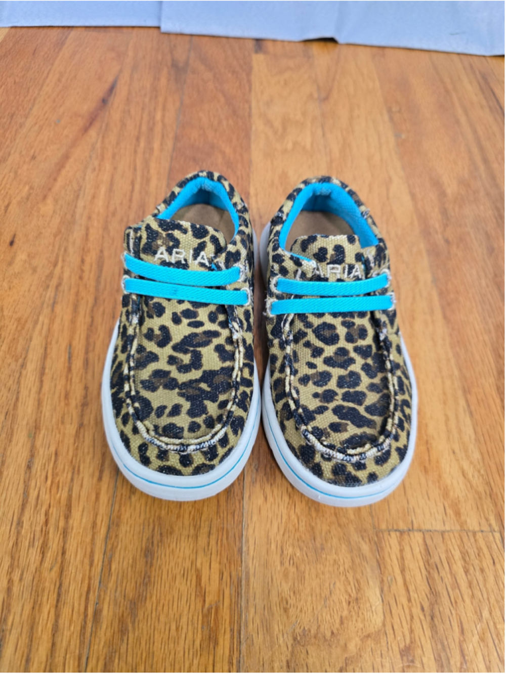 Girls Ariat Leopard Print Sneakers Size 8 Toddler Brown Blue